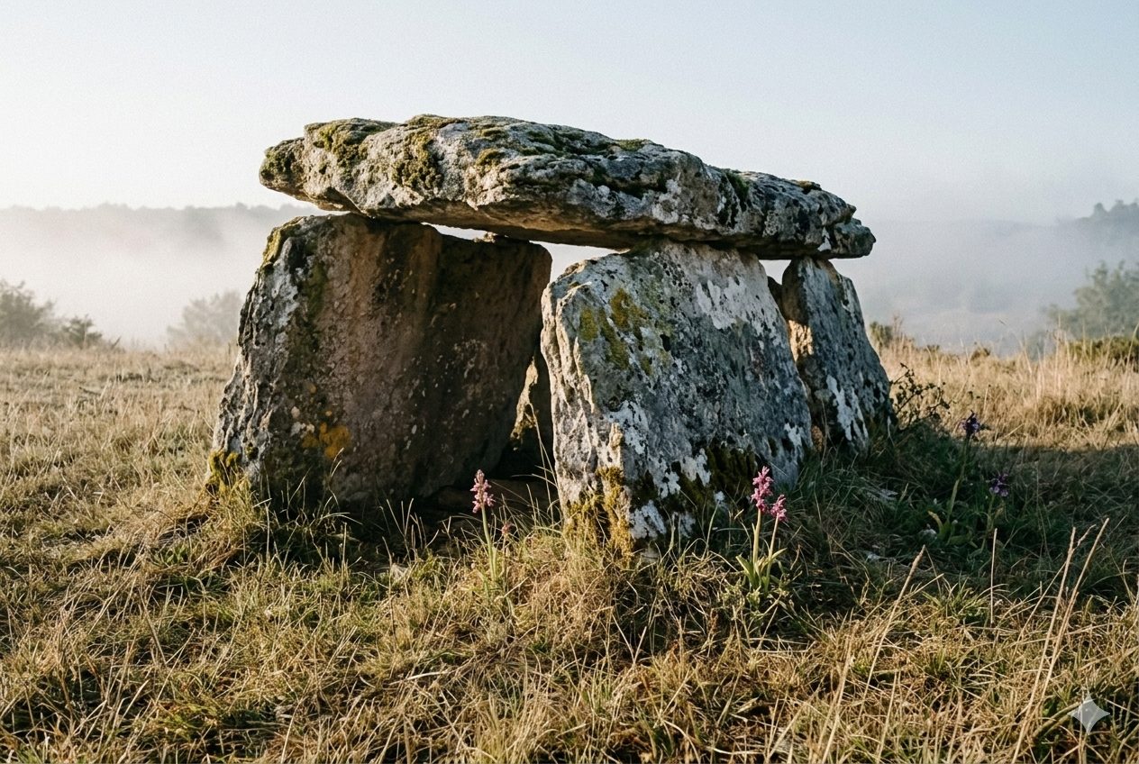 dolmen sur le sentier de Saint-Chels dans le Lot